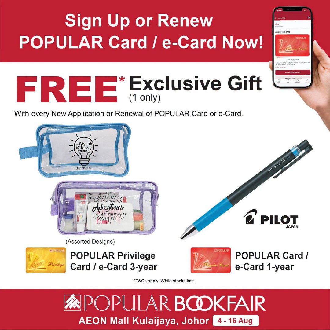 POPULAR-Book-Malaysia-Bookfair-Promotion-at-AEON-Mall-Kulaijaya-Johor-6 4-16 August 2026: POPULAR Book Malaysia Bookfair Promotion at AEON Mall Kulaijaya Johor with Rebates, Vouchers, Gifts and Up to 50% Savings