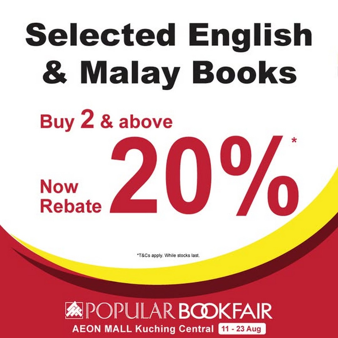POPULAR-Book-Malaysia-POPULAR-Bookfair-1 11-23 August 2026: POPULAR Book Malaysia: POPULAR Bookfair at AEON Mall Kuching Central Promotion with Books from RM5 and More