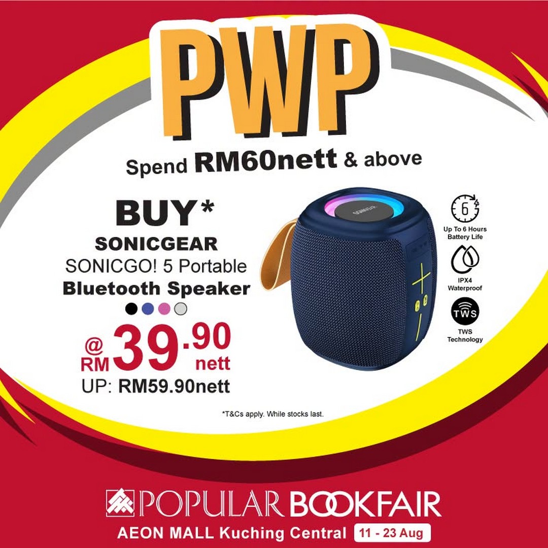 POPULAR-Book-Malaysia-POPULAR-Bookfair-5 11-23 August 2026: POPULAR Book Malaysia: POPULAR Bookfair at AEON Mall Kuching Central Promotion with Books from RM5 and More
