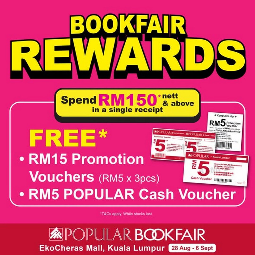POPULAR-Bookfair-at-EkoCheras-Mall-Up-to-50-Rebate-3 28 August-6 September 2026: POPULAR Bookfair at EkoCheras Mall: Up to 50% Rebate, Items from RM5 & RM20 Voucher Promotion
