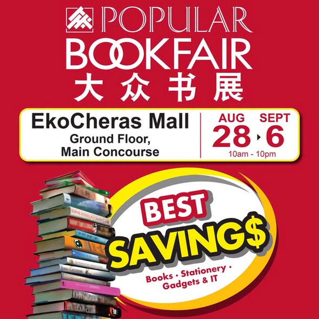 POPULAR-Bookfair-at-EkoCheras-Mall-Up-to-50-Rebate 28 August-6 September 2026: POPULAR Bookfair at EkoCheras Mall: Up to 50% Rebate, Items from RM5 & RM20 Voucher Promotion