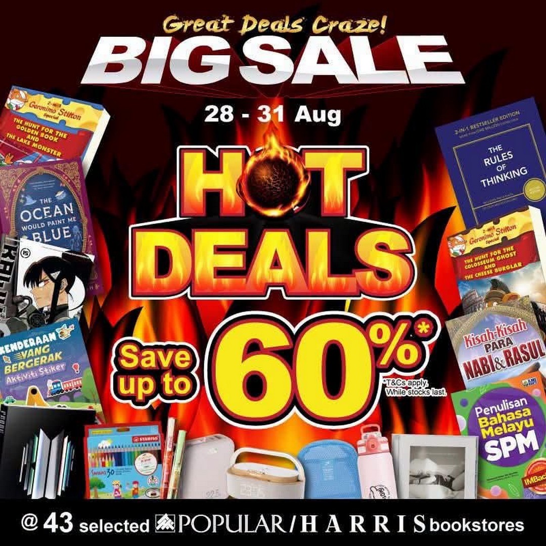 POPULAR-Malaysia-Big-Sale-Promotion-Up-to-60-Off-3 28-31 August 2026: POPULAR Malaysia Big Sale Promotion: Up to 60% Off Books, Stationery, Gadgets and More at 43 Selected Bookstores
