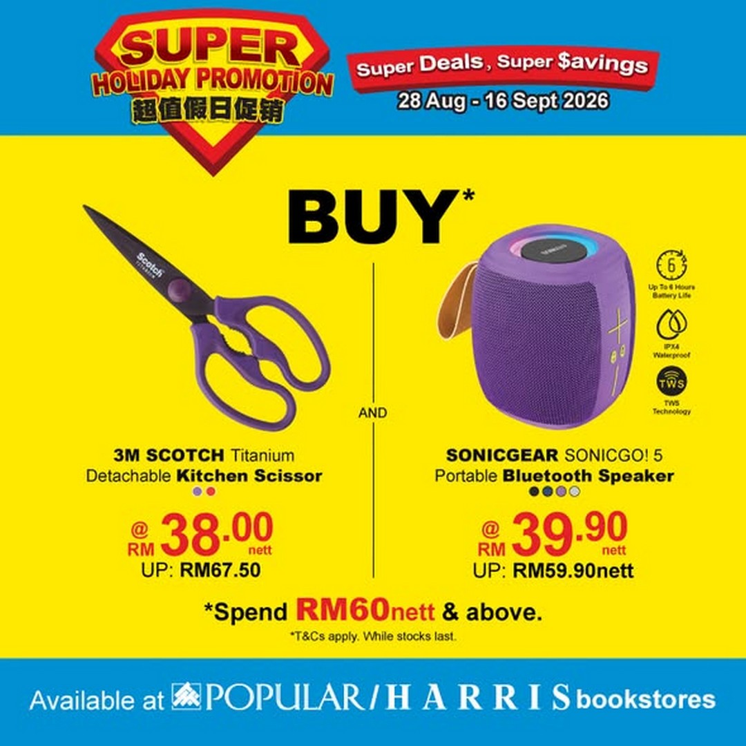 POPULAR-Malaysia-Super-Holiday-Promotion-with-Up-to-25-Off-3 28 August-16 September 2026: POPULAR Malaysia: Super Holiday Promotion with Up to 25% Off Books, 20% Storewide Discount and More