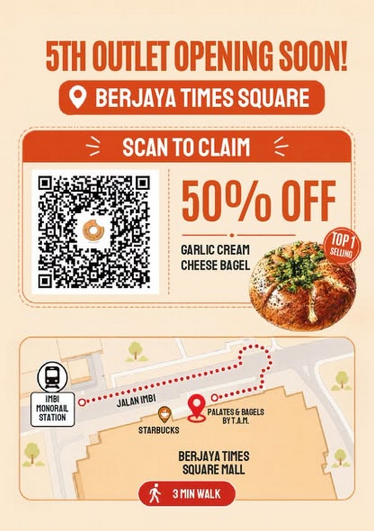 Palates-Bagels-Sale-Promotion-with-Buy-1-Mix-Match-Bagel-Box-1 8-31 August 2026: Palates & Bagels: Sale Promotion with Buy 1 Mix & Match Bagel Box, Get 2 for RM49.90 and Free Limited Edition Tote Bag at Berjaya Times Square Kuala Lumpur