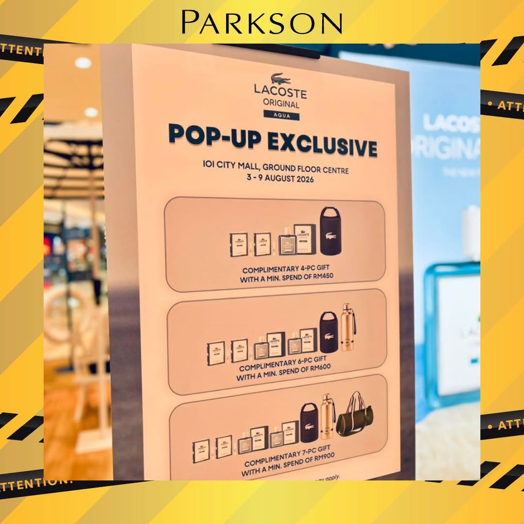 Parkson-Malaysia-Lacoste-Fragrance-Pop-Up-Promotion-10 3-9 August 2026: Parkson Malaysia Lacoste Fragrance Pop-Up Promotion at IOI City Mall with Exclusive Gift-With-Purchase Rewards