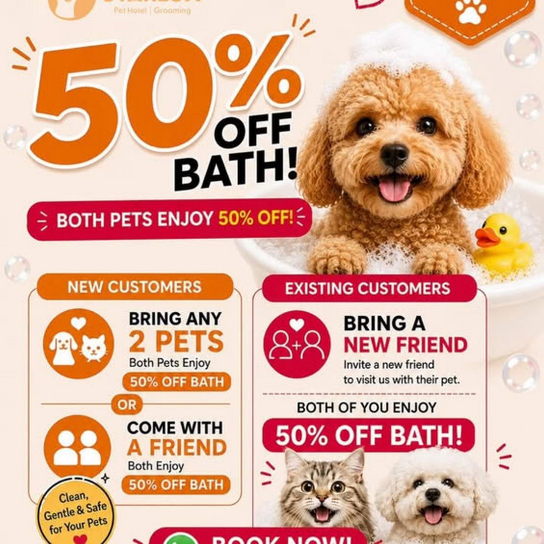 Pet-Universe-Starlux-50-OFF-Bathing-Promotion 19 August 2026 onwards: Pet Universe Starlux: 50% OFF Bathing Promotion for New and Existing Customers at Ampang
