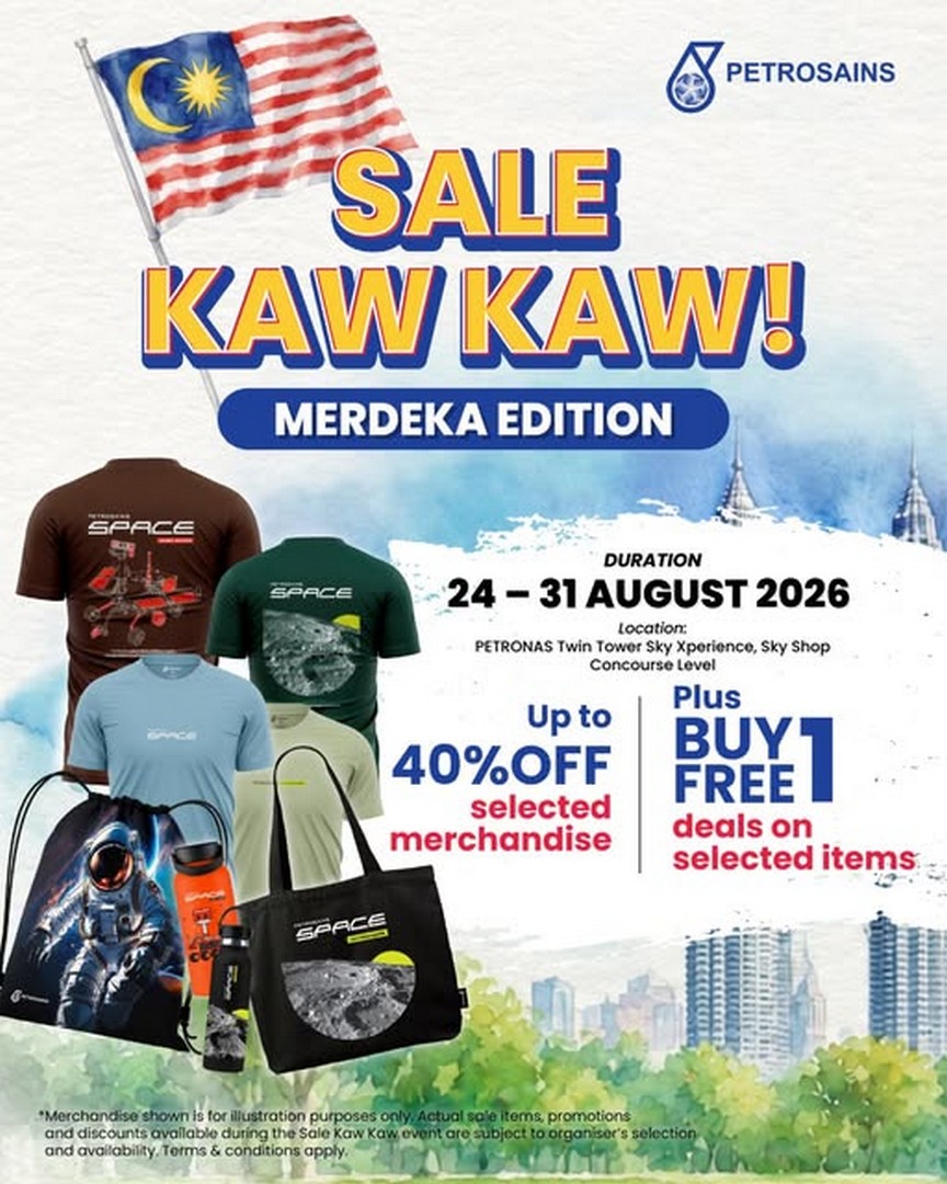 Petrosains-The-Discovery-Centre-Merdeka-Sale Now till 31 August 2026: Petrosains - The Discovery Centre: Merdeka Sale Kaw Kaw Promotion with Up to 40% OFF and Buy 1 Free 1 at Sky Shop