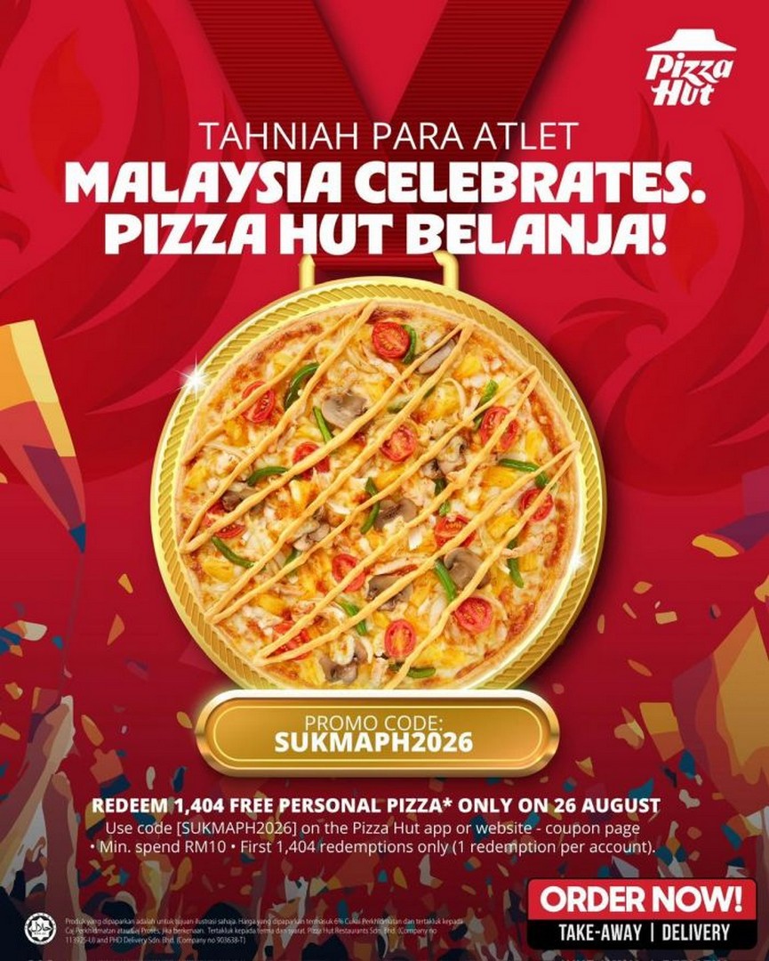 Pizza-Hut-Malaysia-Free-Personal-Pizza-with-RM10-Minimum-Spend 26 August 2026: Pizza Hut Malaysia: Free Personal Pizza with RM10 Minimum Spend: One-Day Pizza Giveaway Promotion