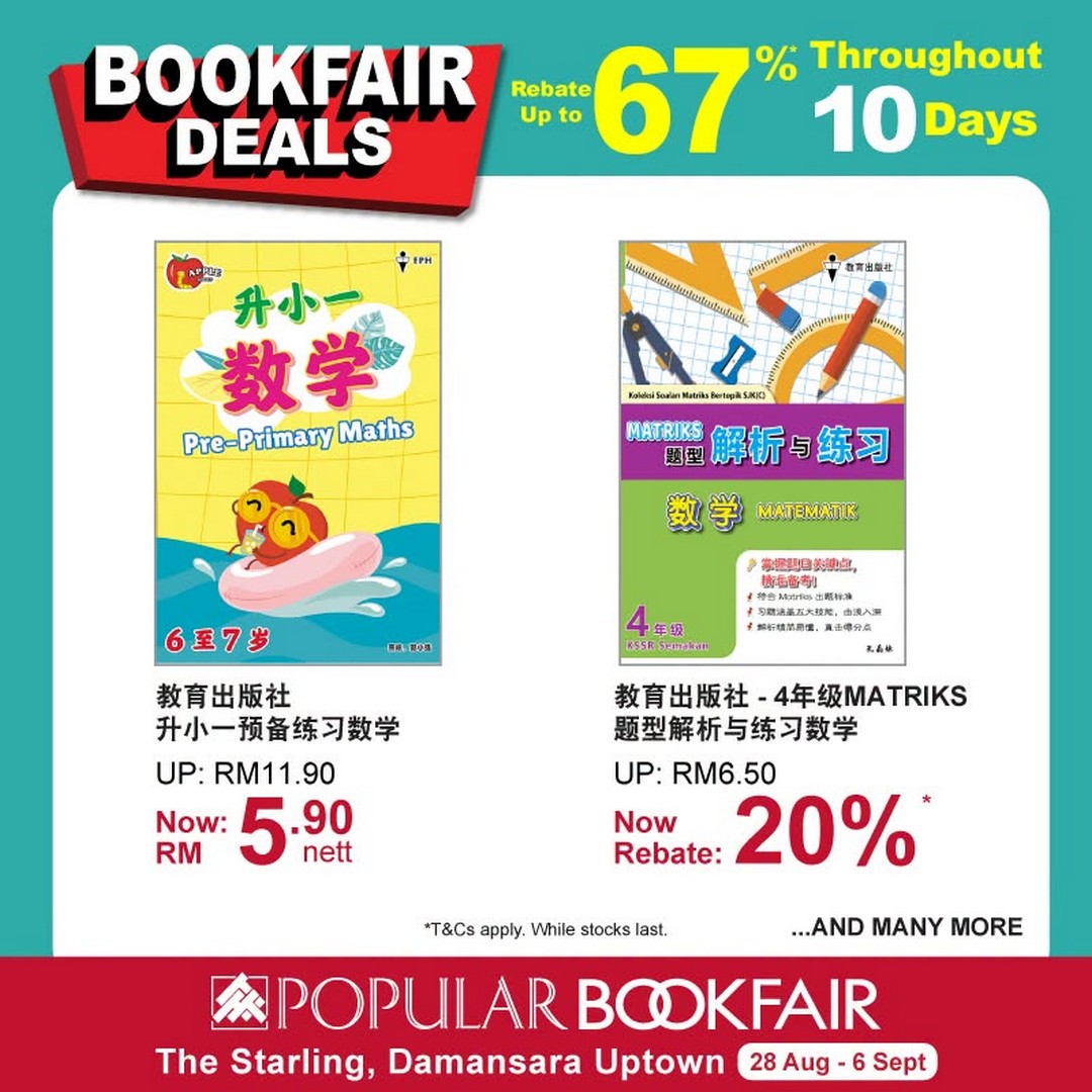 Popular-Bookfair-@-The-Starling-Damansara-Uptown-14 28 August-6 September 2026: Popular Bookfair @ The Starling Damansara Uptown: Up to 67% Rebate, RM9.90 Deals, Vouchers and Free Gifts