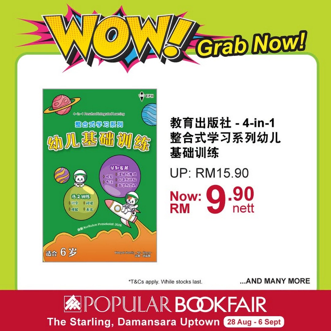Popular-Bookfair-@-The-Starling-Damansara-Uptown-15 28 August-6 September 2026: Popular Bookfair @ The Starling Damansara Uptown: Up to 67% Rebate, RM9.90 Deals, Vouchers and Free Gifts