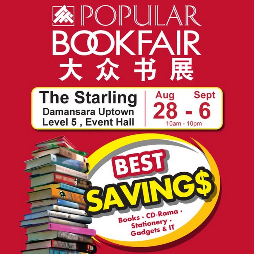 Popular-Bookfair-@-The-Starling-Damansara-Uptown 28 August-6 September 2026: Popular Bookfair @ The Starling Damansara Uptown: Up to 67% Rebate, RM9.90 Deals, Vouchers and Free Gifts