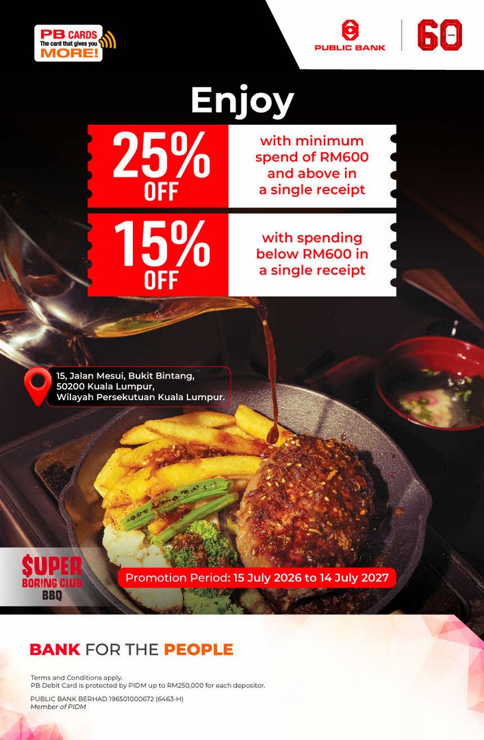 Public-Bank-Privileges-@-Super-Boring-Club 15 July 2026-14 July 2027: Public Bank Privileges @ Super Boring Club: Enjoy Up To 25% OFF Dining And Lifestyle Savings Promotion In Kuala Lumpur