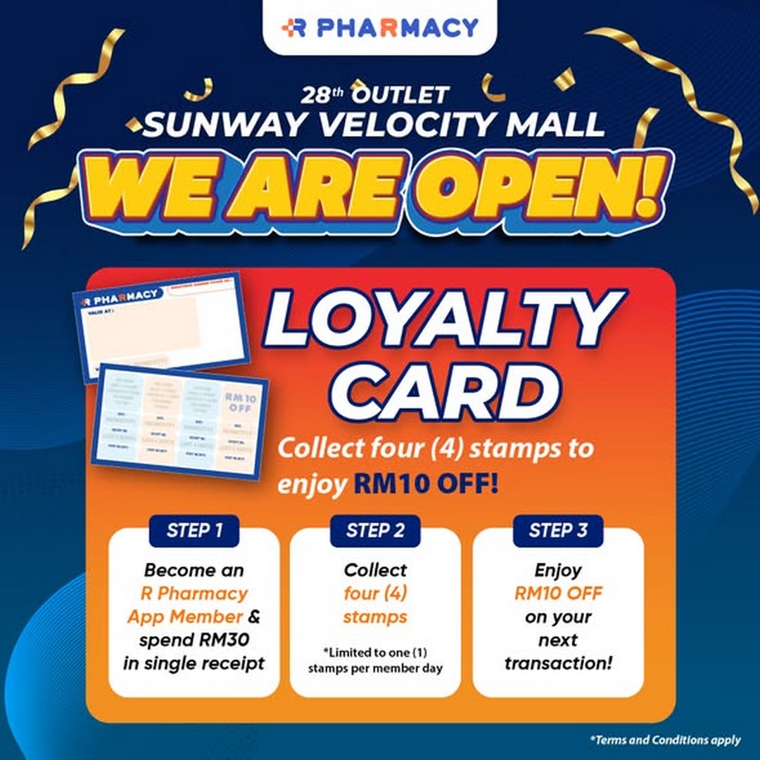 R-Pharmacy-New-Sunway-Velocity-Mall-Outlet-Opening-Promotion-1 21 August 2026 onwards: R Pharmacy: New Sunway Velocity Mall Outlet Opening Promotion with RM10 OFF, Free Gifts and Merdeka Wellness Rewards