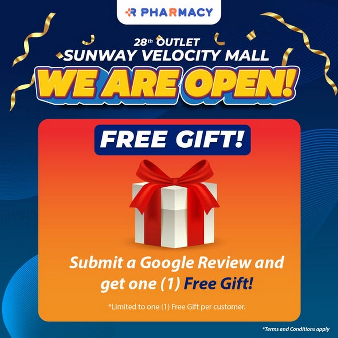 R-Pharmacy-New-Sunway-Velocity-Mall-Outlet-Opening-Promotion-2 21 August 2026 onwards: R Pharmacy: New Sunway Velocity Mall Outlet Opening Promotion with RM10 OFF, Free Gifts and Merdeka Wellness Rewards