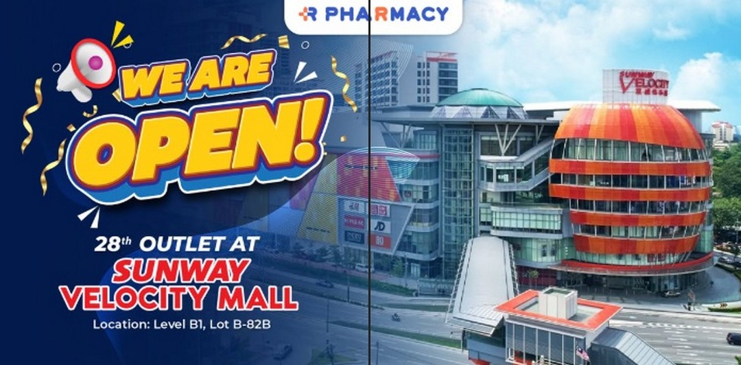 R-Pharmacy-New-Sunway-Velocity-Mall-Outlet-Opening-Promotion 21 August 2026 onwards: R Pharmacy: New Sunway Velocity Mall Outlet Opening Promotion with RM10 OFF, Free Gifts and Merdeka Wellness Rewards