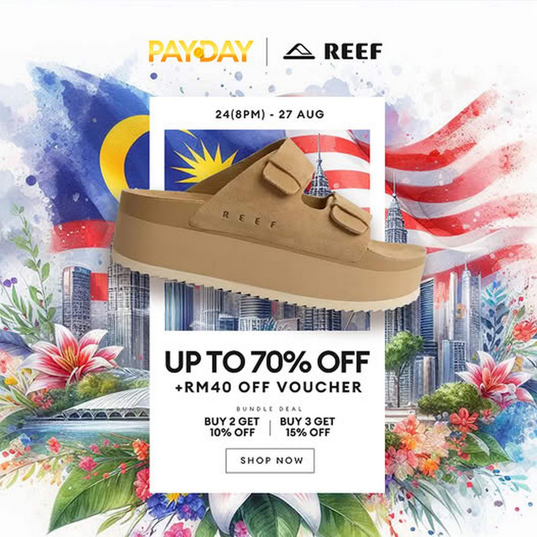REEF-Malaysia-Merdeka-Payday-Sale 24-27 August 2026: REEF Malaysia, Merdeka Payday Sale Promotion on Lazada with Up to 70% Off, Vouchers and Bundle Savings