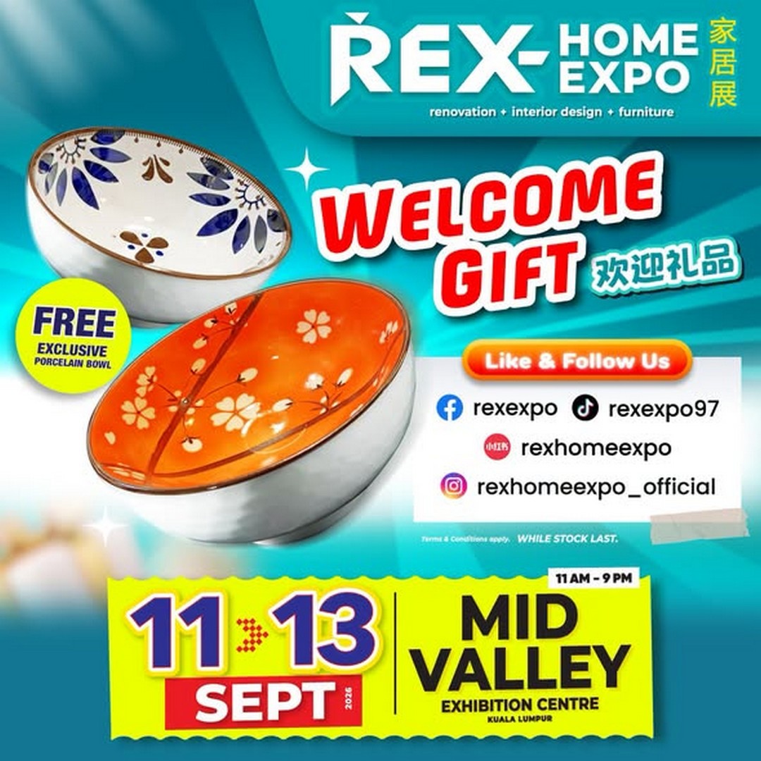 REX-Home-Expo-Home-Renovation-Promotion-with-RM100-Cash-Voucher-1 11-13 September 2026: REX Home Expo: Home Renovation Promotion with RM100 Cash Voucher, RM29 Blind Box and Lucky Draw at Mid Valley Exhibition Centre