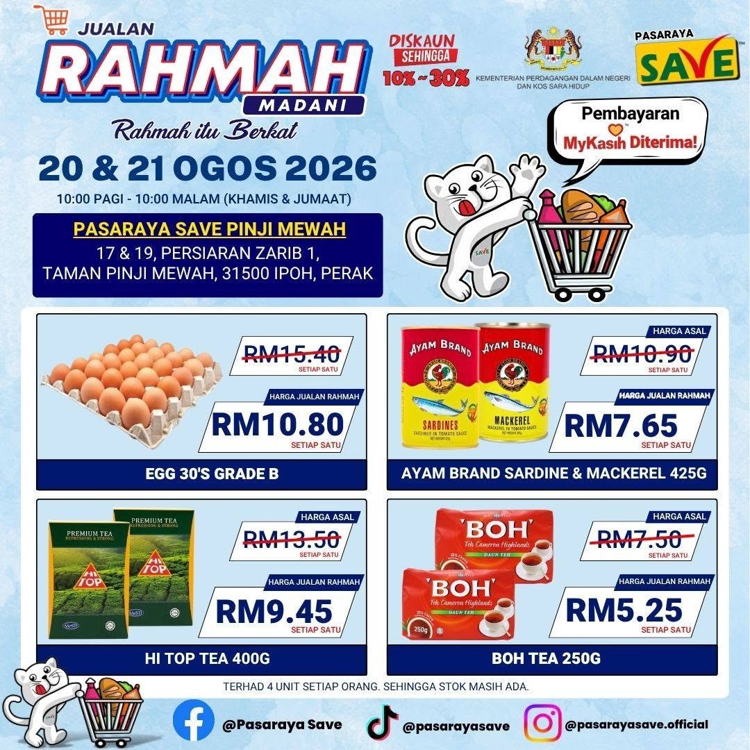 SAVE-Pinji-Mewah-Rahmah-Madani-Sale-11 20-21 August 2026: SAVE Pinji Mewah Rahmah Madani Sale – Enjoy Up to 30% Off Selected Items and Pay with MyKasih
