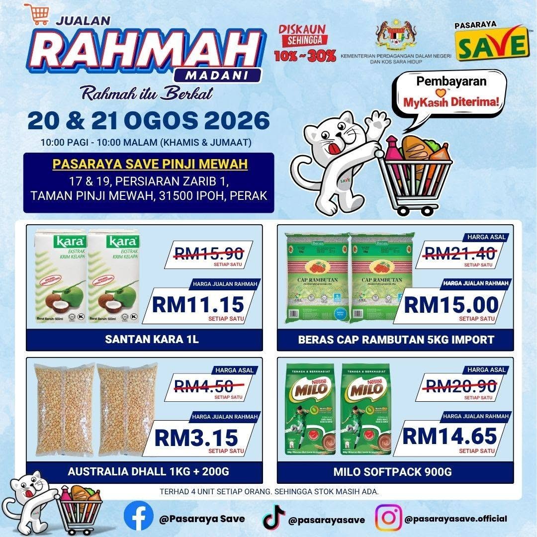 SAVE-Pinji-Mewah-Rahmah-Madani-Sale-13 20-21 August 2026: SAVE Pinji Mewah Rahmah Madani Sale – Enjoy Up to 30% Off Selected Items and Pay with MyKasih