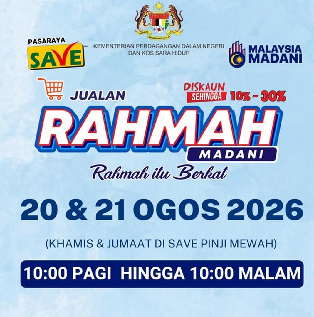 SAVE-Pinji-Mewah-Rahmah-Madani-Sale 20-21 August 2026: SAVE Pinji Mewah Rahmah Madani Sale – Enjoy Up to 30% Off Selected Items and Pay with MyKasih