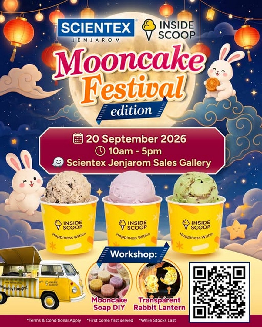 Scientex-Jenjarom-Mooncake-Festival-Celebration-with-Inside-Scoop-Ice-Cream 20 September 2026: Scientex Jenjarom: Mooncake Festival Celebration with Inside Scoop Ice Cream, DIY Workshops and Family Activities