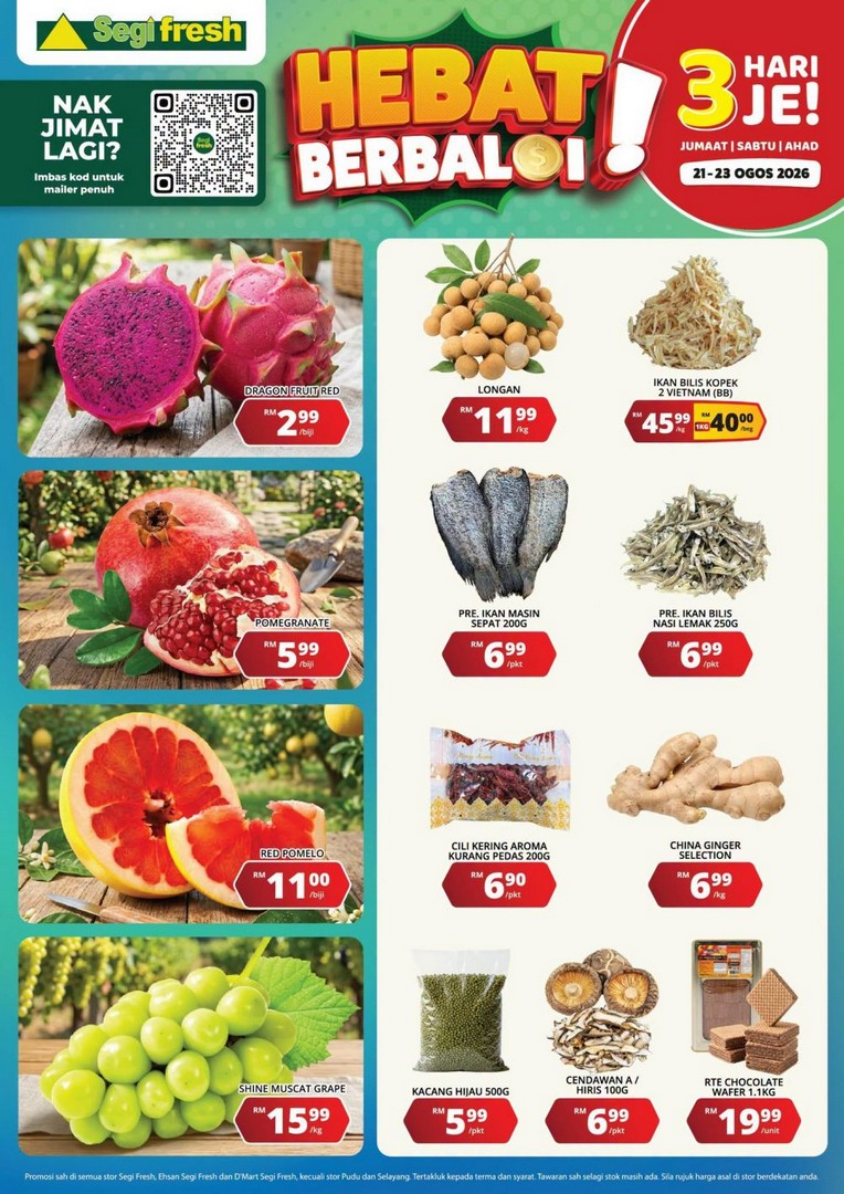 Segi-Fresh-Hebat-Berbaloi-3-Day-Fresh-Grocery-Promotion-1 21-23 August 2026: Segi Fresh: Hebat Berbaloi 3-Day Fresh Grocery Promotion From RM1.49