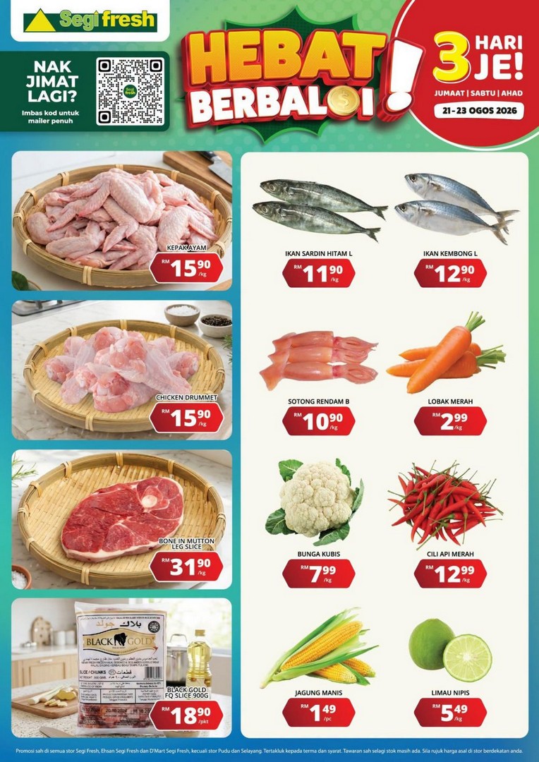 Segi-Fresh-Hebat-Berbaloi-3-Day-Fresh-Grocery-Promotion 21-23 August 2026: Segi Fresh: Hebat Berbaloi 3-Day Fresh Grocery Promotion From RM1.49