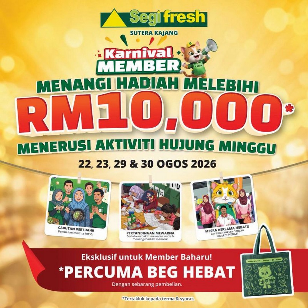 Segi-Fresh-Sutera-Kajang-Member-Karnival-Promotion-1 22-30 August 2026: Segi Fresh Sutera Kajang: Member Karnival Promotion with RM4.99/kg Fresh Chicken, RM10,000 Prizes & Special Member Deals