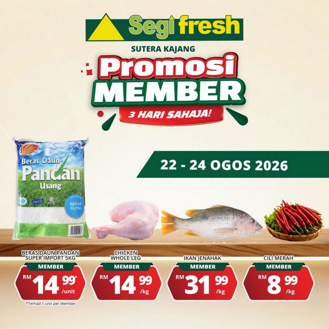 Segi-Fresh-Sutera-Kajang-Member-Karnival-Promotion-2 22-30 August 2026: Segi Fresh Sutera Kajang: Member Karnival Promotion with RM4.99/kg Fresh Chicken, RM10,000 Prizes & Special Member Deals