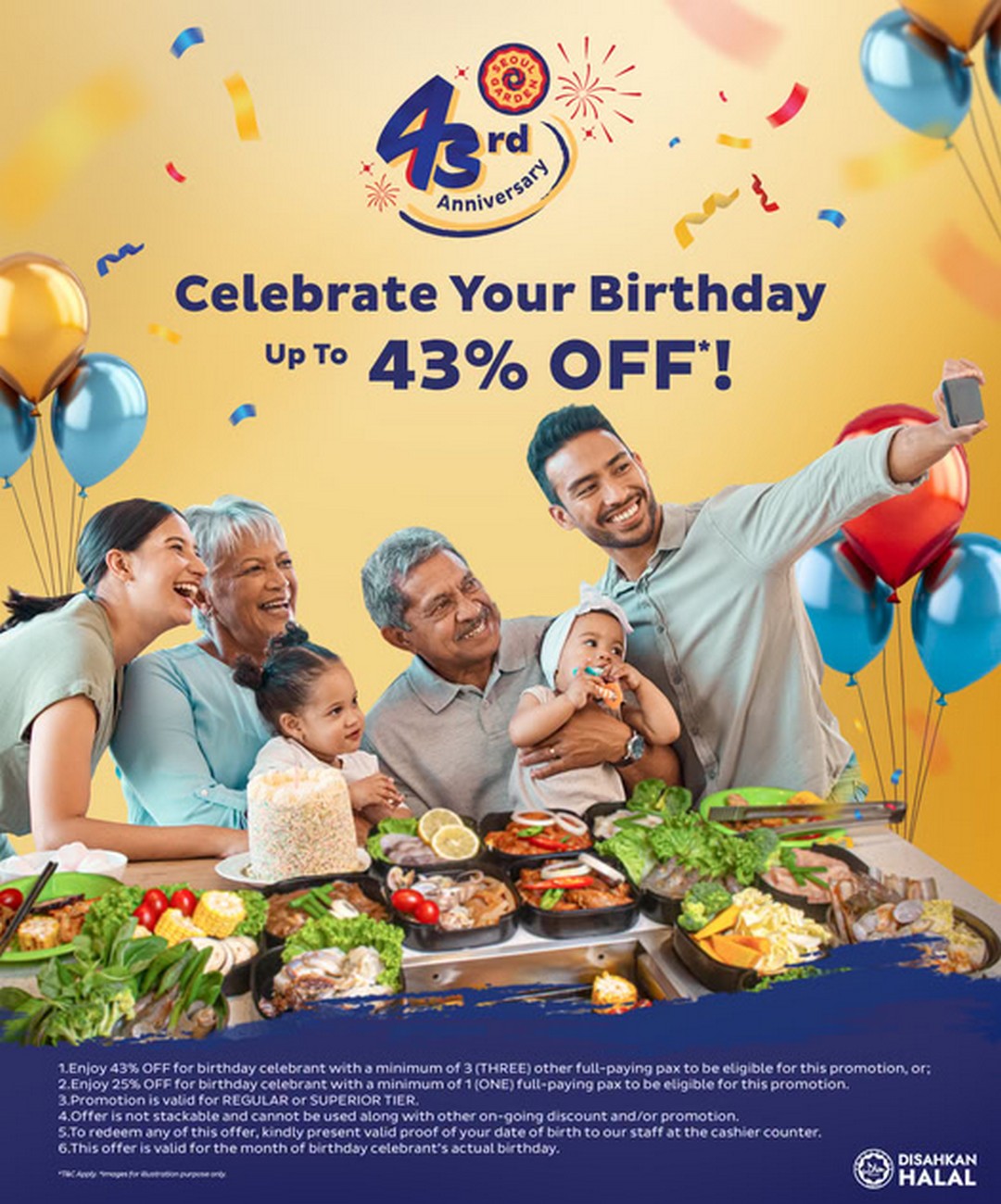 Seoul-Garden-Malaysia-43rd-Anniversary-Birthday-Celebration 1 August-30 September 2026: Seoul Garden Malaysia: 43rd Anniversary Birthday Celebration Promotion with Up to 43% Off for Birthday Celebrants