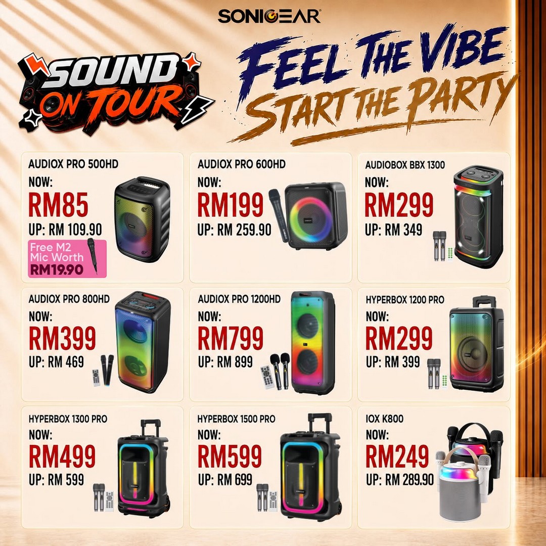 SonicGear-Malaysia-SOUND-ON-TOUR-2026-Roadshow-Promotion-8 3-9 August 2026: SonicGear Malaysia: SOUND ON TOUR 2026 Roadshow Promotion with Up to 60% Rebate, Free Gifts and Exclusive Audio Deals at Sunway Velocity Mall
