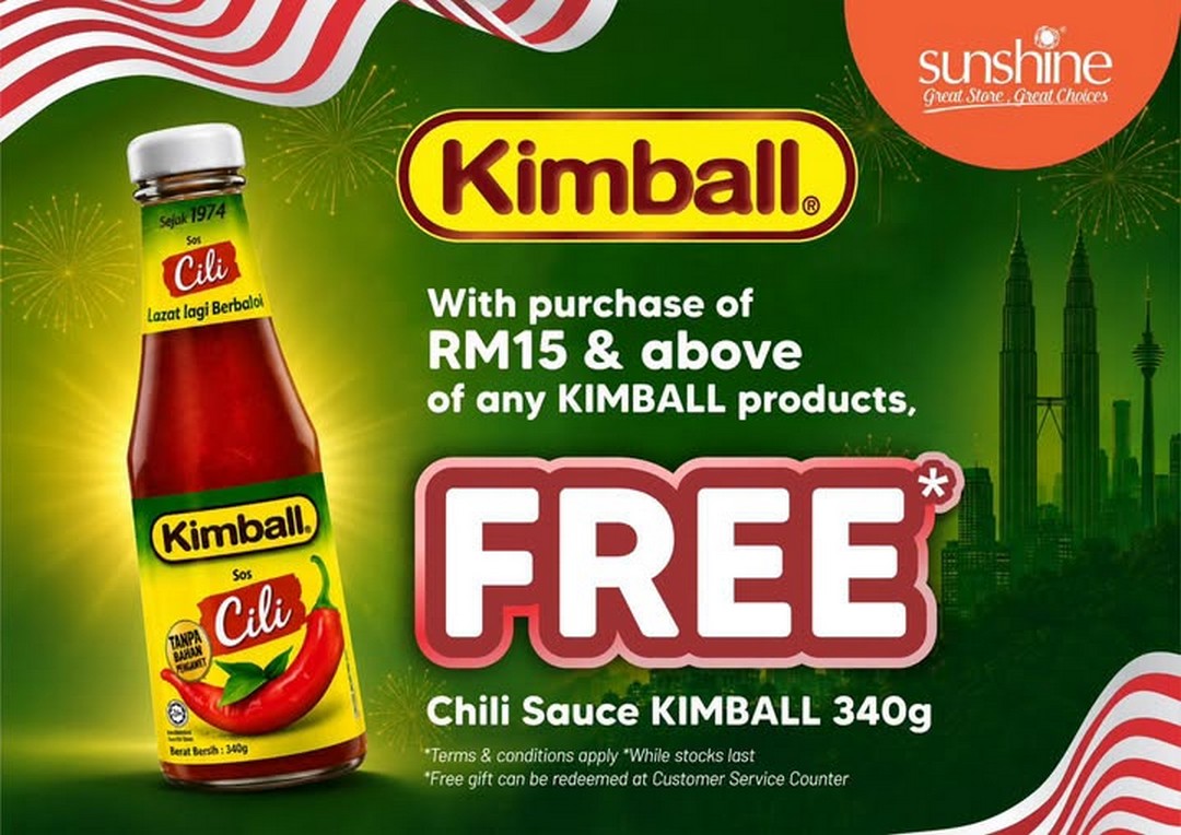 Sunshine-Retail-Penang-Kimball-Free-Chilli-Sauce-Promotion 18 August 2026 onwards: Sunshine Retail Penang: Kimball Free Chilli Sauce Promotion with RM15 Minimum Spend