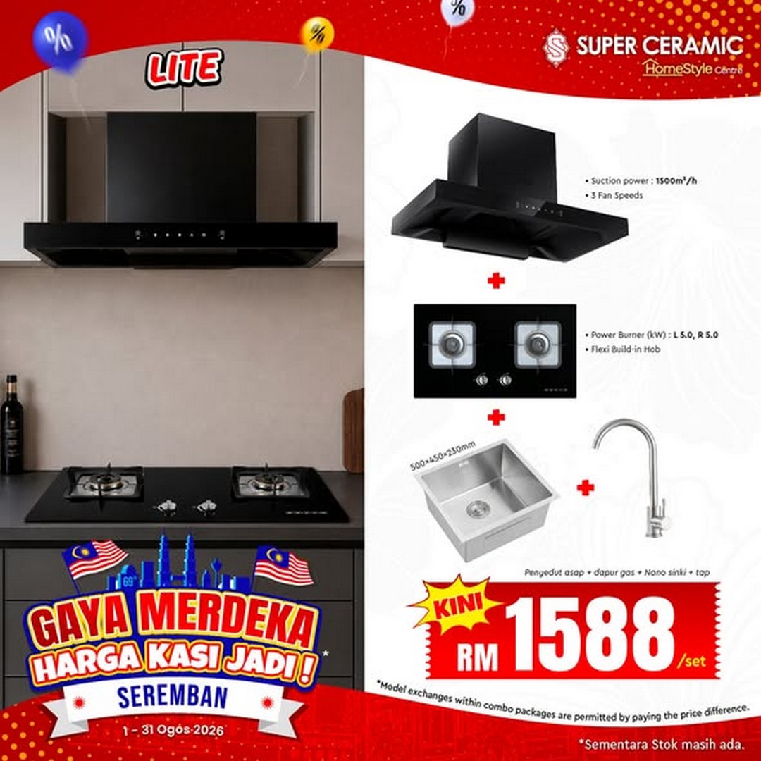Super-Ceramic-Merdeka-Kitchen-Combo-Set-from-RM1588-1-1 1-31 August 2026: Super Ceramic: Merdeka Kitchen Combo Set from RM1,588 – Special Sale Promotion in Seremban
