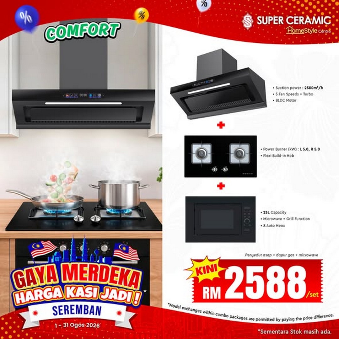 Super-Ceramic-Merdeka-Kitchen-Combo-Set-from-RM1588-2 1-31 August 2026: Super Ceramic: Merdeka Kitchen Combo Set from RM1,588 – Special Sale Promotion in Seremban