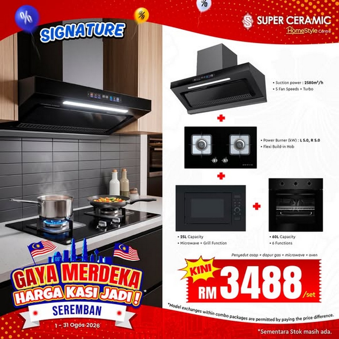 Super-Ceramic-Merdeka-Kitchen-Combo-Set-from-RM1588-3 1-31 August 2026: Super Ceramic: Merdeka Kitchen Combo Set from RM1,588 – Special Sale Promotion in Seremban