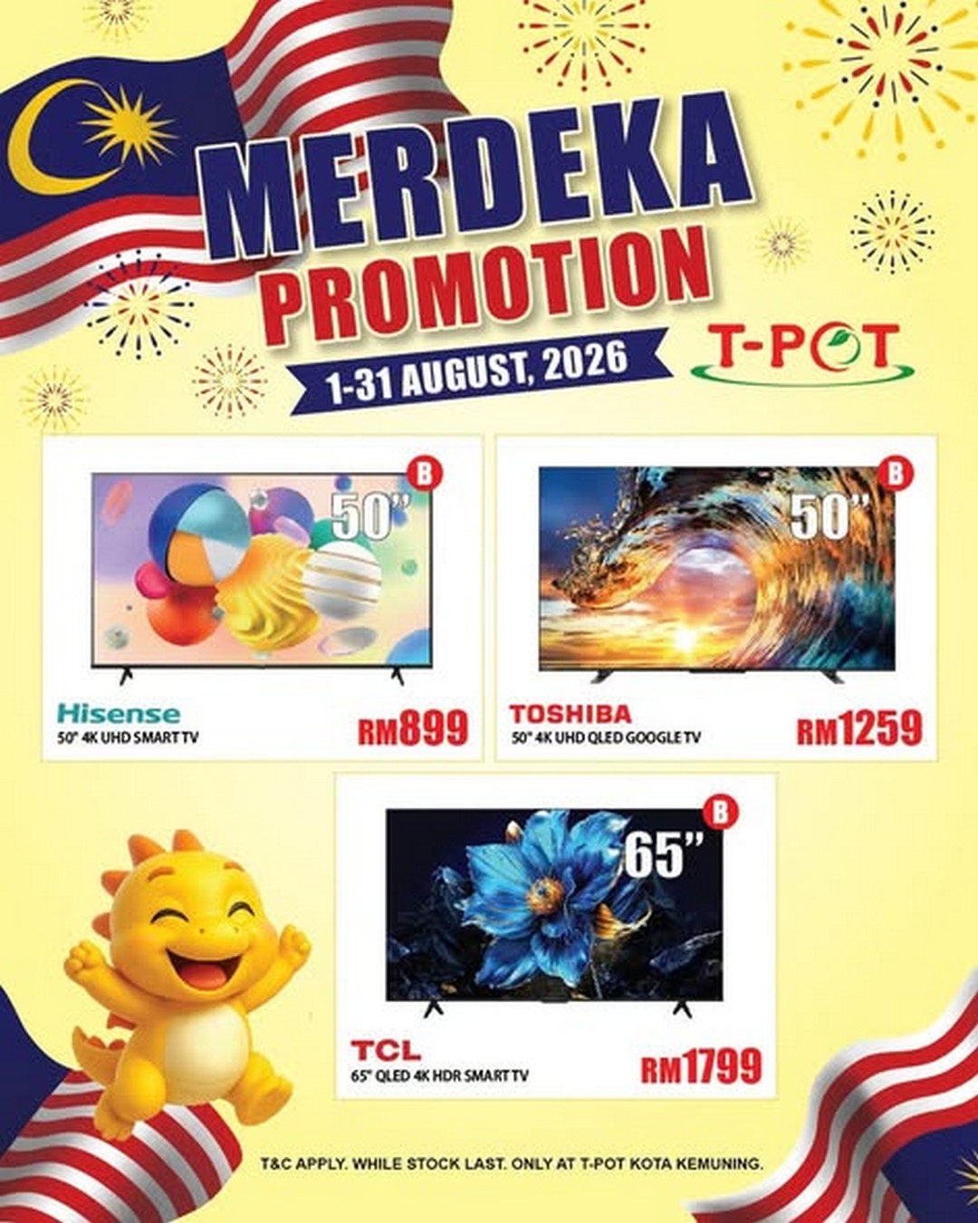 T-POT-Malaysia-Merdeka-Promotion-1 1-31 August 2026: T-POT Malaysia Merdeka Promotion: Enjoy Special Deals, Free Gifts and Electrical Item Bargains at Kota Kemuning