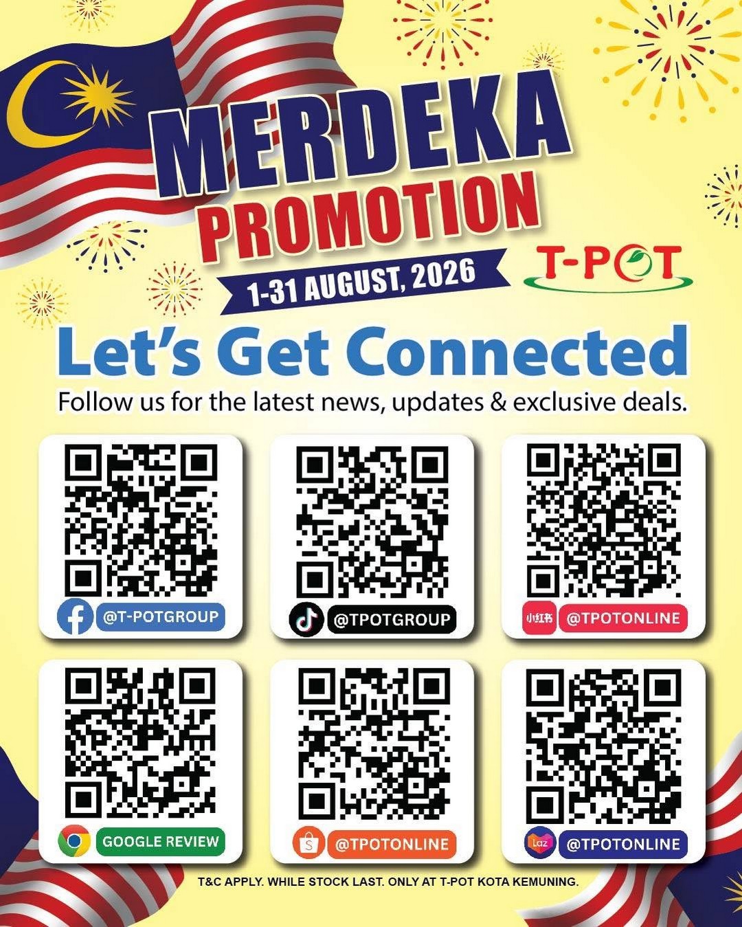 T-POT-Malaysia-Merdeka-Promotion-14 1-31 August 2026: T-POT Malaysia Merdeka Promotion: Enjoy Special Deals, Free Gifts and Electrical Item Bargains at Kota Kemuning