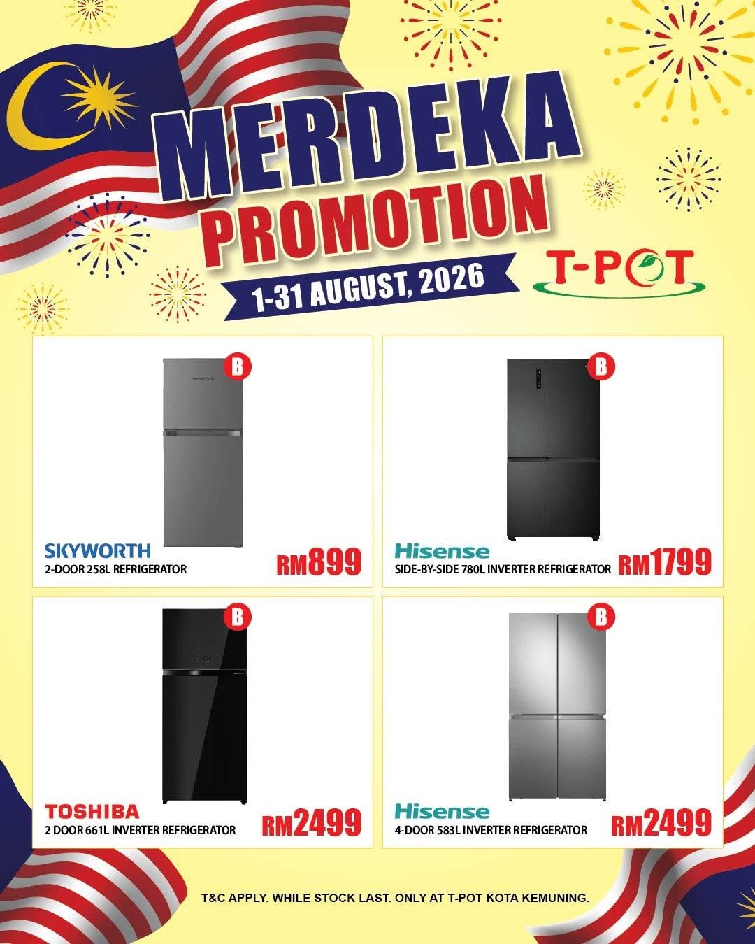 T-POT-Malaysia-Merdeka-Promotion-4 1-31 August 2026: T-POT Malaysia Merdeka Promotion: Enjoy Special Deals, Free Gifts and Electrical Item Bargains at Kota Kemuning
