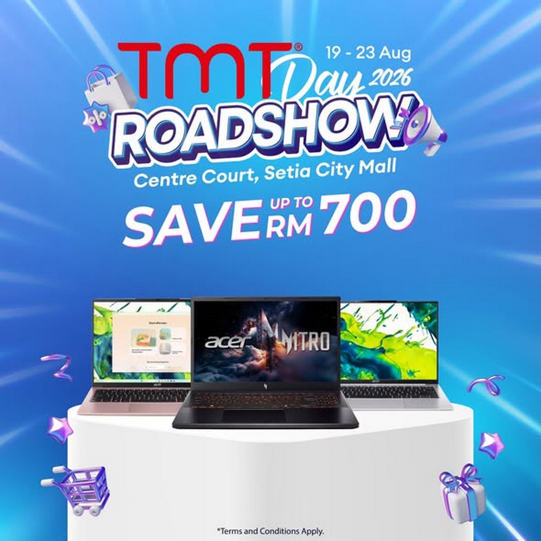 TMT-Malaysia-Acer-Laptop-Deals-Up-to-RM700-Off-at-TMT-Day 19-23 August 2026: TMT Malaysia: Acer Laptop Deals Up to RM700 Off at TMT Day Roadshow 2026 – Sale Promotion at Setia City Mall