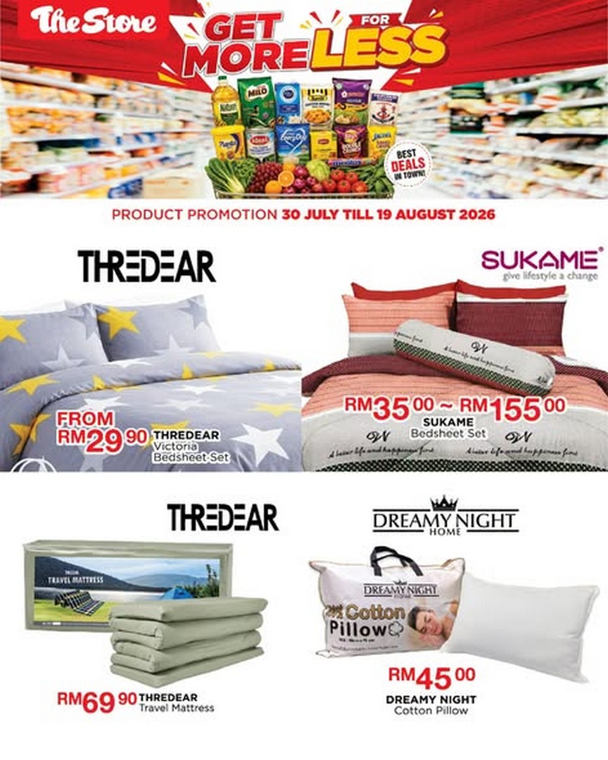 The-Store-Malaysia-Up-to-80-OFF-Selected-Branded-Bedding-Sets-1 17-19 August 2026: The Store Malaysia: Up to 80% OFF Selected Branded Bedding Sets & Pillows Promotion