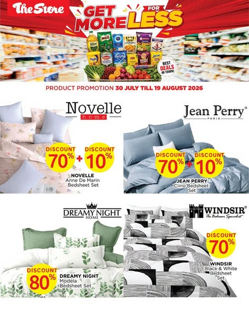 The-Store-Malaysia-Up-to-80-OFF-Selected-Branded-Bedding-Sets 17-19 August 2026: The Store Malaysia: Up to 80% OFF Selected Branded Bedding Sets & Pillows Promotion