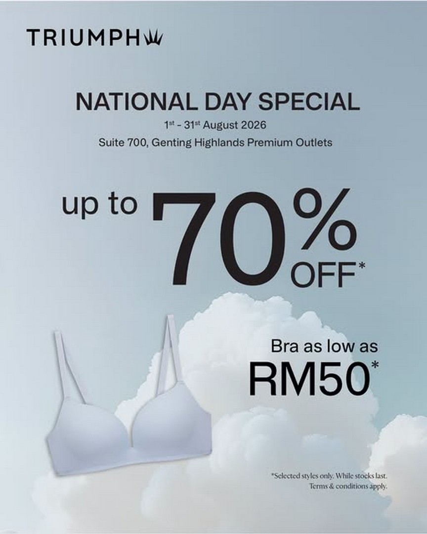 Triumph-Special-Sale-at-Genting-Highlands-Premium-Outlets 1-31 August 2026: Triumph Special Sale at Genting Highlands Premium Outlets – Up to 70% Off Selected Items and Selected RM50 Deals