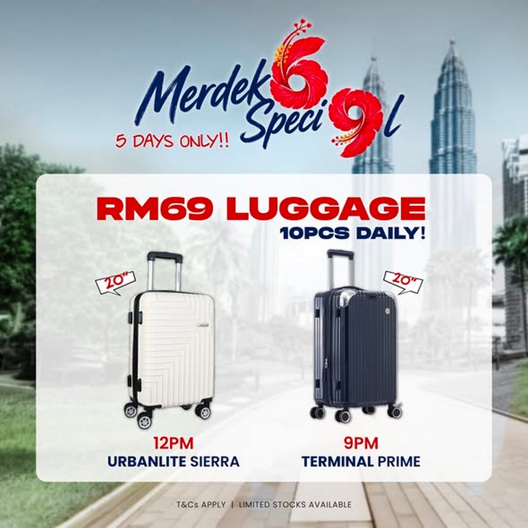 Universal-Traveller-Malaysia-Merdeka-Special-69-Luggage-Deals-1 13-17 August 2026: Universal Traveller Malaysia: Merdeka Special 69 Luggage Deals from RM69, RM169 and RM269 Sale Promotion