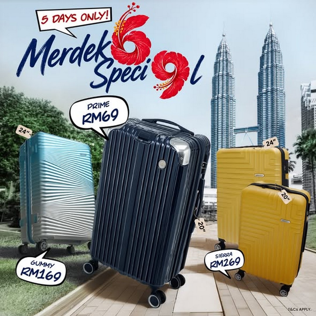 Universal-Traveller-Malaysia-Merdeka-Special-69-Luggage-Deals 13-17 August 2026: Universal Traveller Malaysia: Merdeka Special 69 Luggage Deals from RM69, RM169 and RM269 Sale Promotion