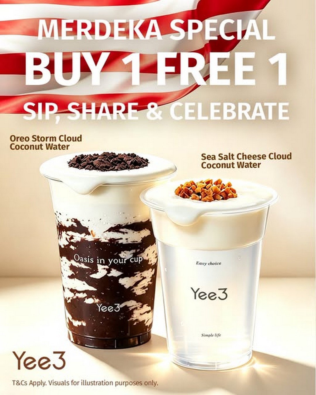 Yee3-Merdeka-Buy-1-Free-1-Signature-Cloud-Series-Promotion 21 August-20 September 2026: Yee3: Merdeka Buy 1 Free 1 Signature Cloud Series Promotion at Pavilion Damansara Heights
