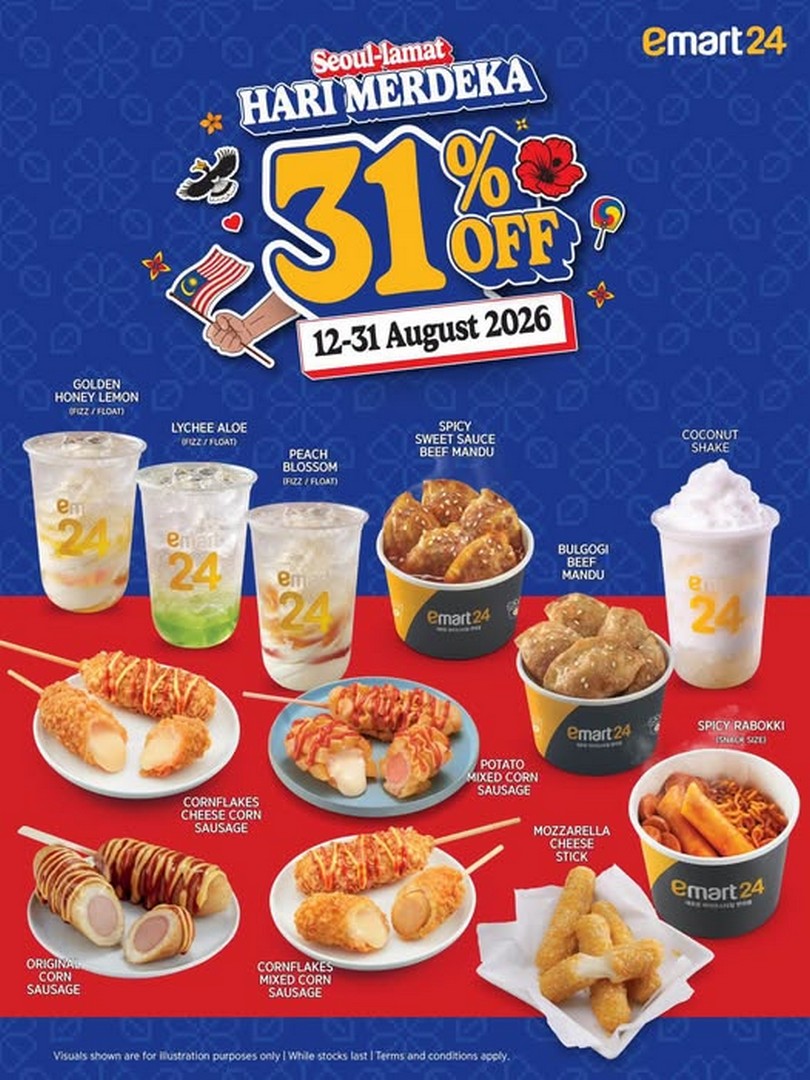 emart24-31-OFF-Korean-Food-and-Drinks-Merdeka-Promotion 12-31 August 2026: emart24: 31% OFF Korean Food and Drinks Merdeka Promotion Available In-Store and via App
