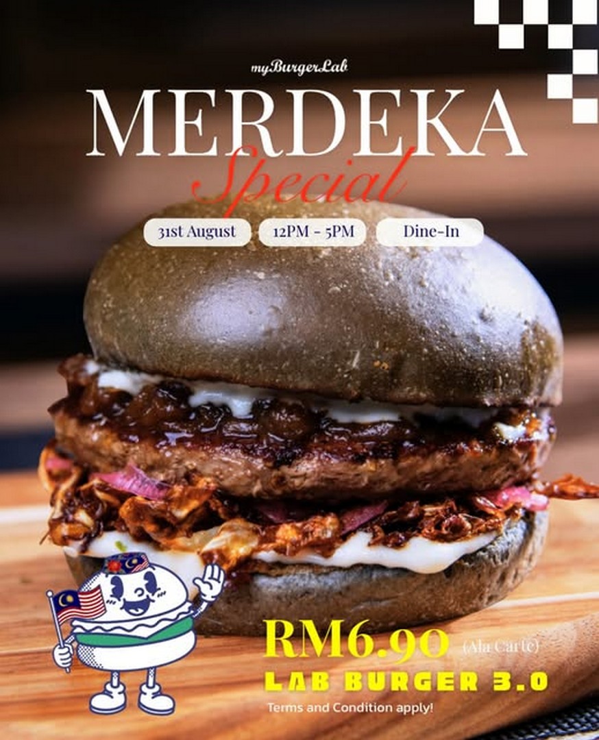 myBurgerLab-RM6.90-Lab-Burger-3.0-Merdeka-One-Day-Promotion 31 August 2026: myBurgerLab: RM6.90 Lab Burger 3.0 Merdeka One-Day Promotion: Dine-In Deal