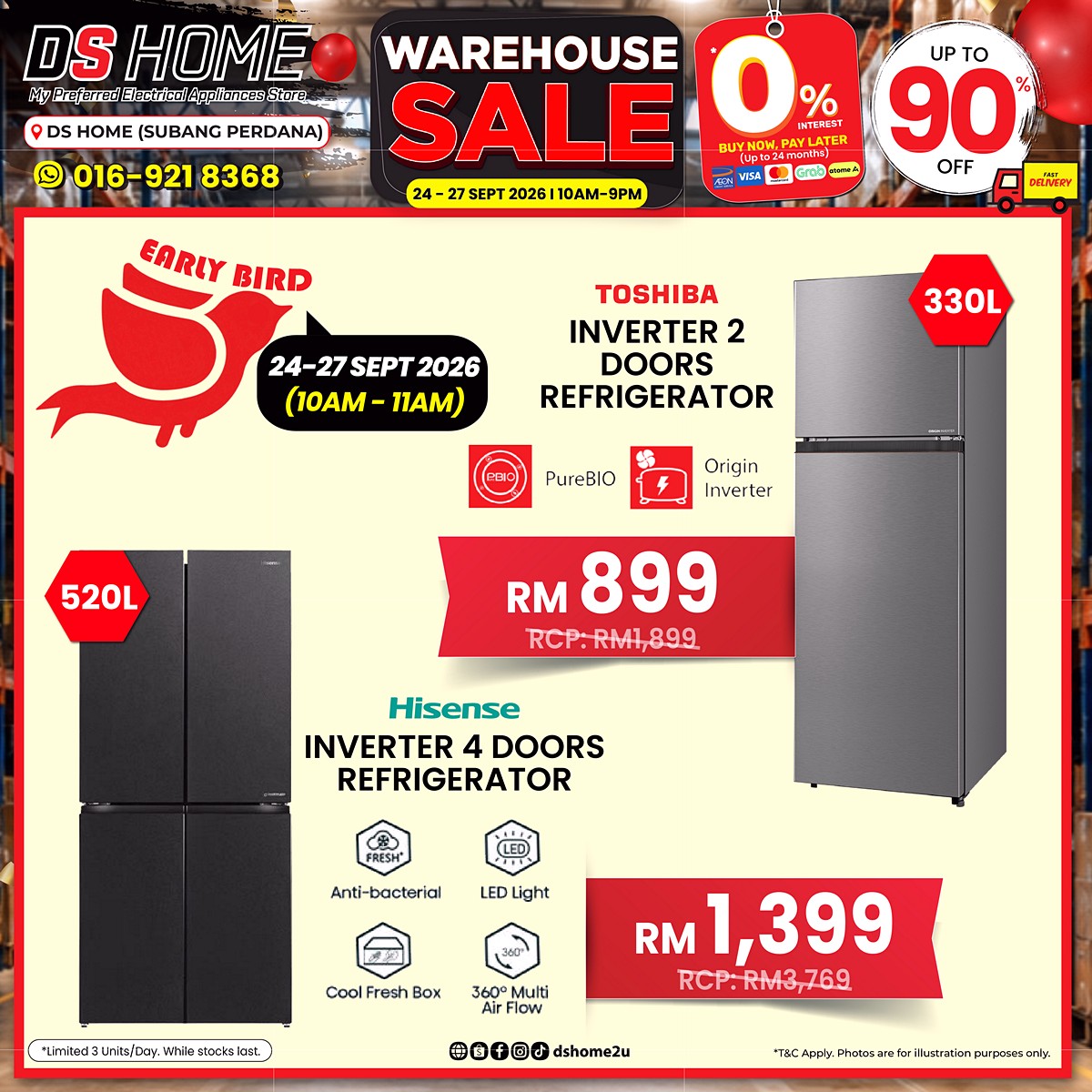 2409_SP-Warehouse-Sale-Early-Bird-03 24–27 September 2026: DS Home Warehouse Sale, Up to 90% Off TVs, Fridges, Washers & Air Conditioners, Early Bird Deals in Subang Perdana