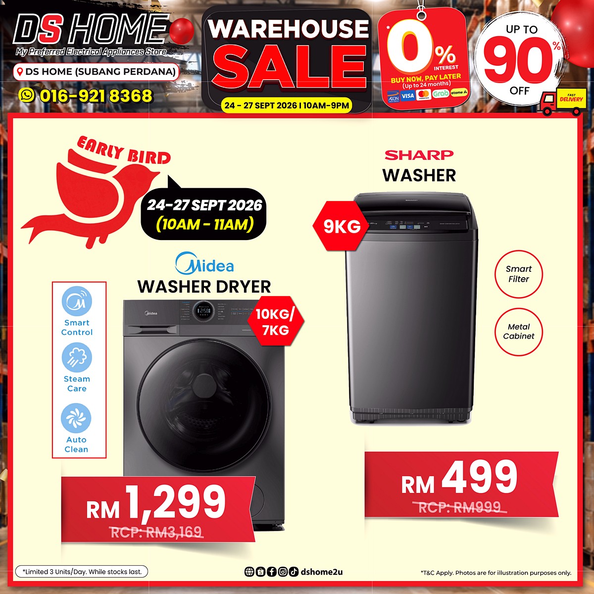 2409_SP-Warehouse-Sale-Early-Bird-04 24–27 September 2026: DS Home Warehouse Sale, Up to 90% Off TVs, Fridges, Washers & Air Conditioners, Early Bird Deals in Subang Perdana