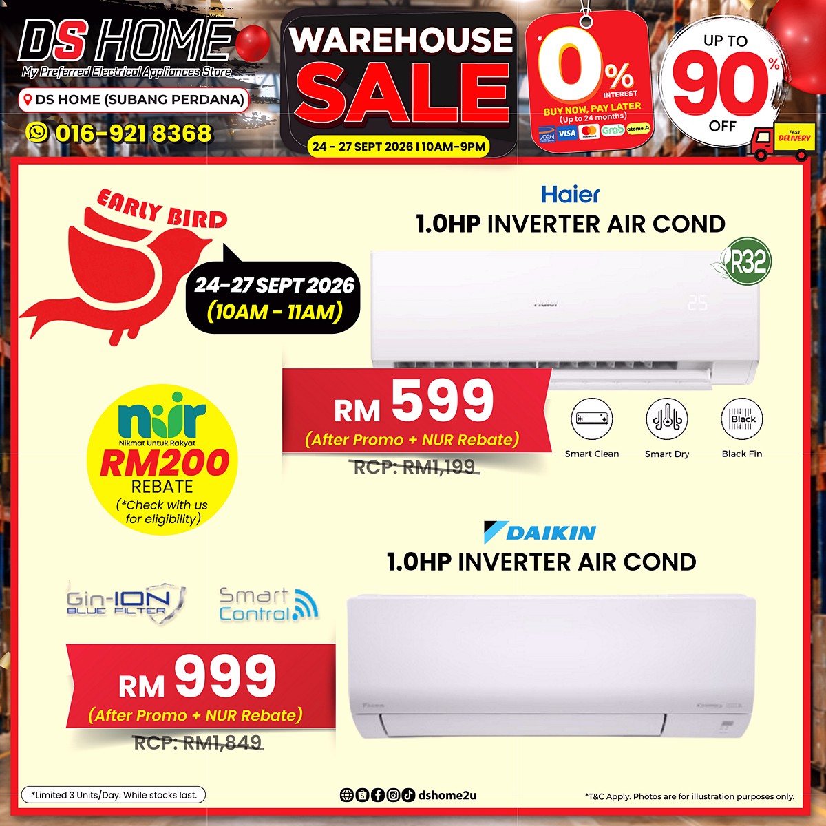 2409_SP-Warehouse-Sale-Early-Bird-05 24–27 September 2026: DS Home Warehouse Sale, Up to 90% Off TVs, Fridges, Washers & Air Conditioners, Early Bird Deals in Subang Perdana